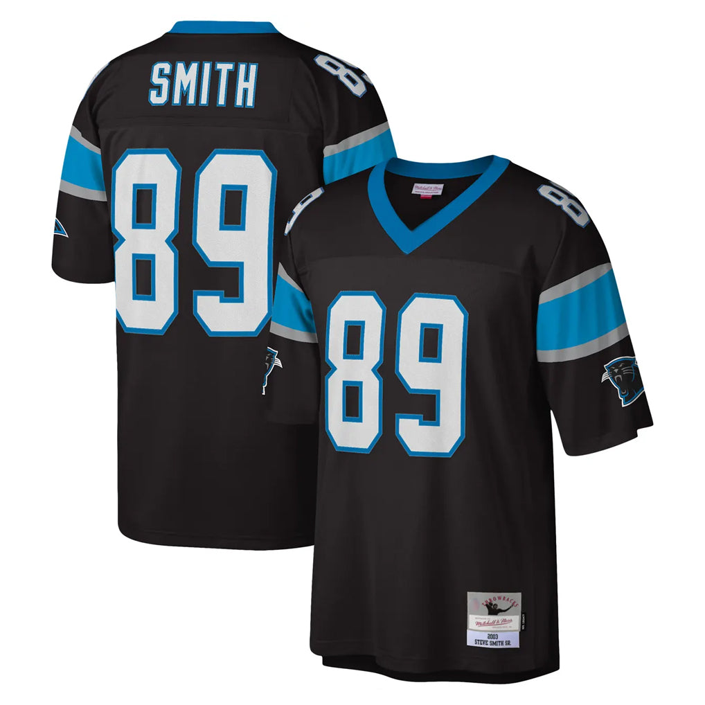 Vanessashop C.Panthers #89 Steve Smith Player Black Mitchell & Ness Legacy Replica Stitched Jerseys