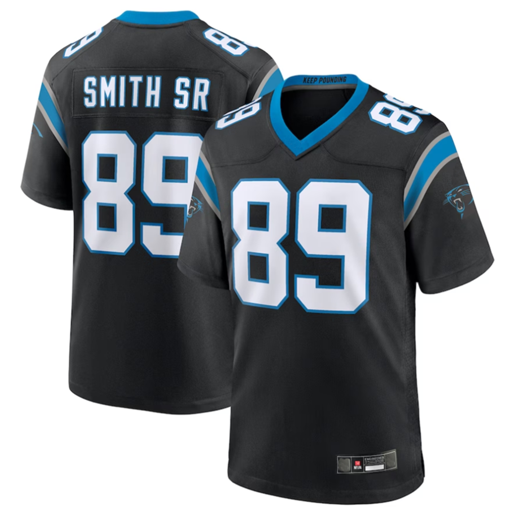 Vanessashop C.Panthers #89 Steve Smith Sr. Black Retired Player Home Game Stitched Jerseys