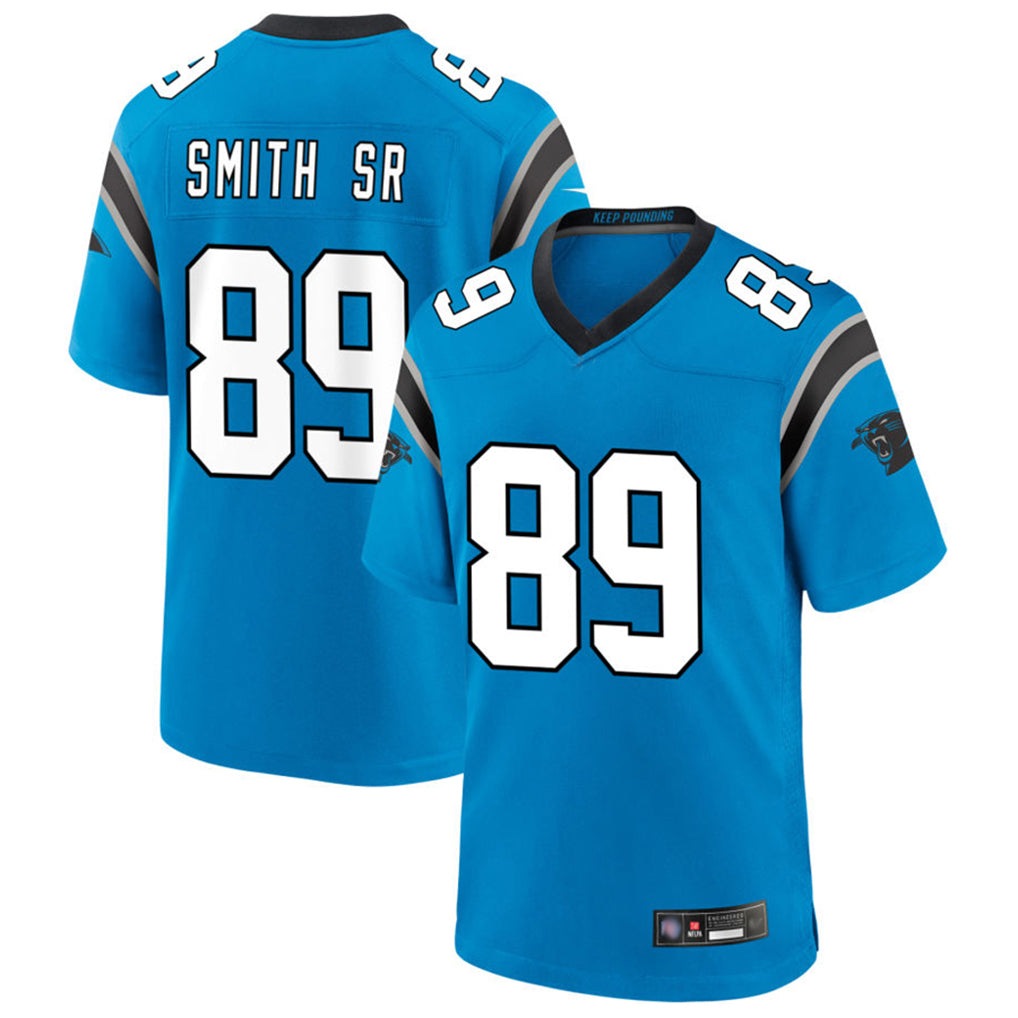 Vanessashop C.Panthers #89 Steve Smith Sr Player Blue Home Game Stitched Jerseys