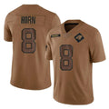Vanessashop C.Panthers #8 Jaycee Horn Player Brown Salute to Service Limited Stitched Jerseys