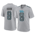 Vanessashop C.Panthers #8 Jaycee Horn Player Gray Atmosphere Fashion Game Stitched Jerseys