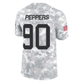 Vanessashop C.Panthers #90 Julius Peppers Player Arctic Camo Salute to Service Limited Game Stitched Jerseys