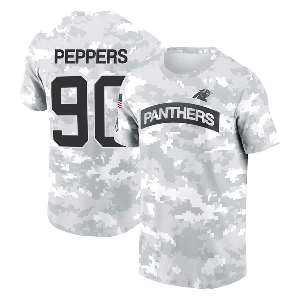 Vanessashop C.Panthers #90 Julius Peppers Player Arctic Camo Salute to Service T-Shirt Hoodies Stitched Jerseys