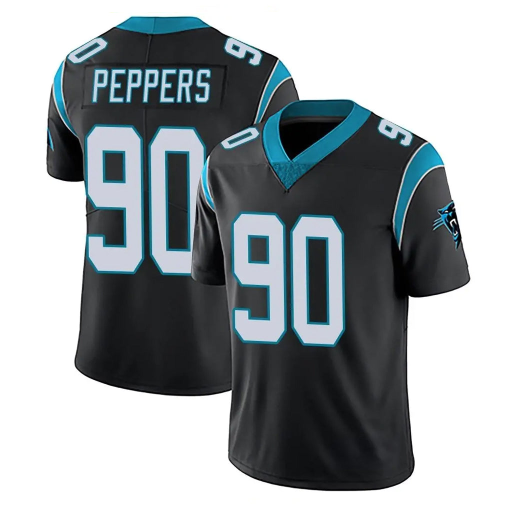 Vanessashop C.Panthers #90 Julius Peppers Player Black Vapor Untouchable Limited Game Stitched Jerseys