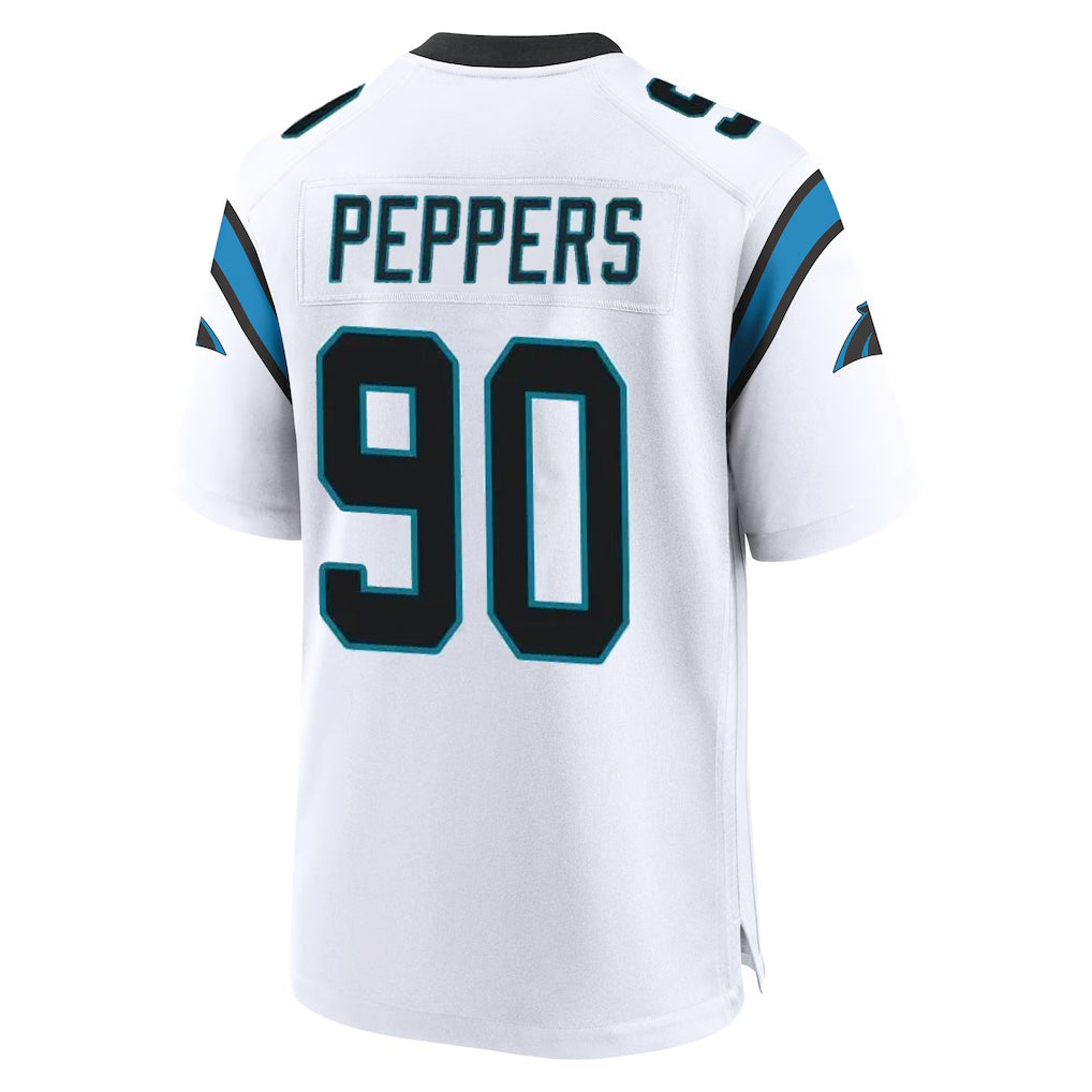 Vanessashop C.Panthers #90 Julius Peppers Player White Home Game Stitched Jerseys
