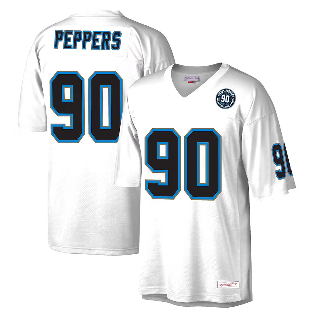 Vanessashop C.Panthers #90 Julius Peppers Player White Mitchell & Ness 2024 Hall of Fame Fashion Stitched Jerseys