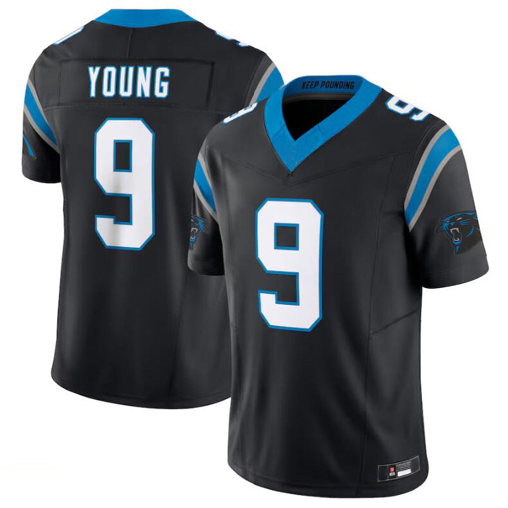 Vanessashop C.Panthers #9 Bryce Young Black Vapor F.U.S.E. Limited Home Game Stitched Jerseys