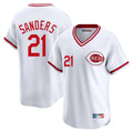 Vanessashop C.Reds #21 Hunter Greene Player White Cooperstown Collection Limited T-shirt Home Stitched Jerseys