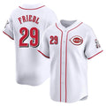 Vanessashop C.Reds #29 TJ Friedl Player White Home Limited Stitched Jerseys