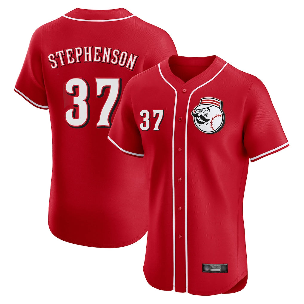 Vanessashop C.Reds #37 Tyler Stephenson Player Red Limited Elite Home Game Stitched Jerseys