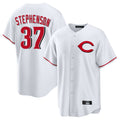 Vanessashop C.Reds #37 Tyler Stephenson Player White Home Game Stitched Jerseys