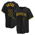 Vanessashop C.Reds #3 Ke'Bryan Hayes Player Black Snake Skin City Home Stitched Jerseys