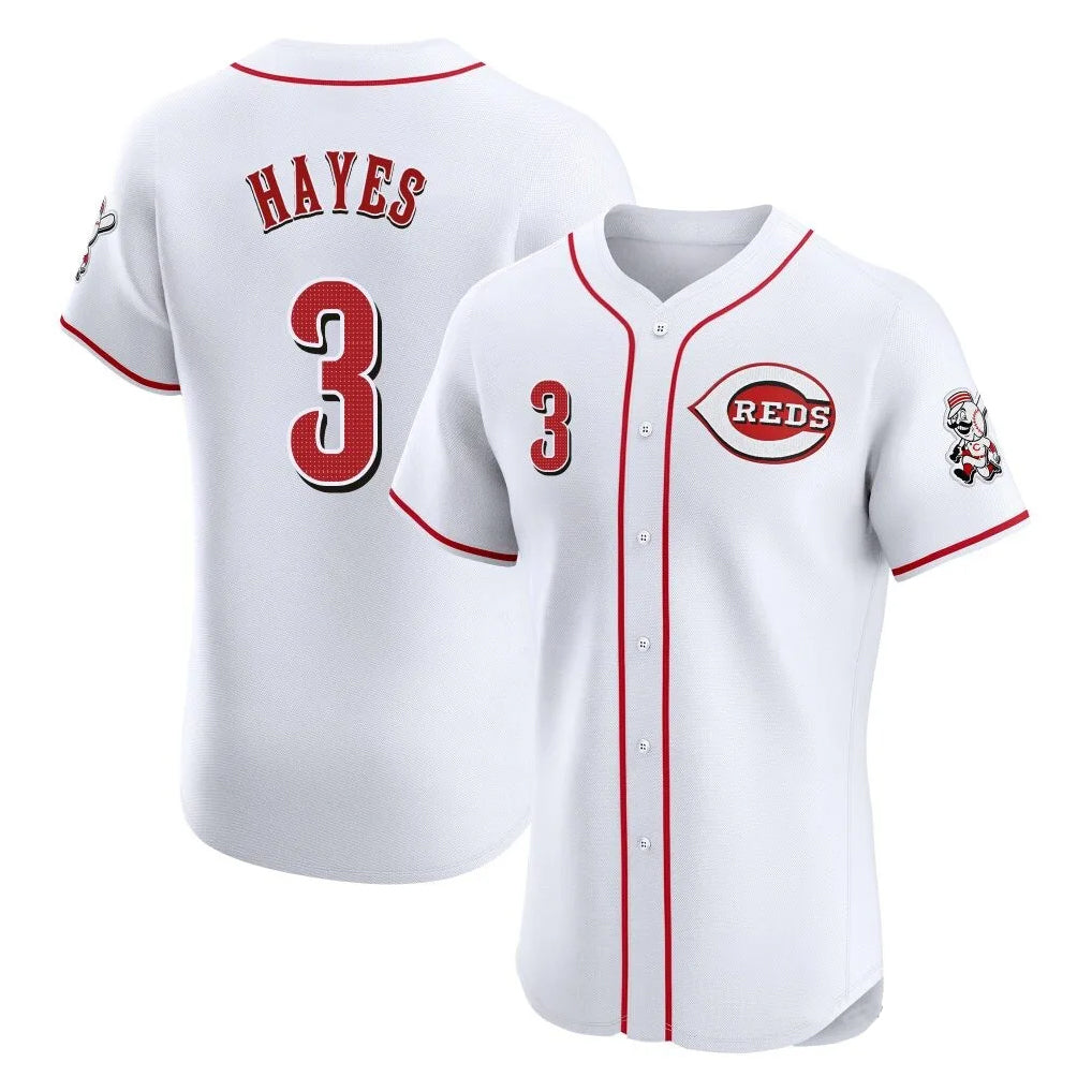Vanessashop C.Reds #3 Ke'Bryan Hayes Player White Limited Elite Home Stitched Jerseys