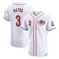 Vanessashop C.Reds #3 Ke'Bryan Hayes Player White Limited Elite Home Stitched Jerseys