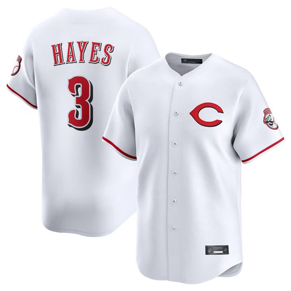 Vanessashop C.Reds #3 Ke'Bryan Hayes Player White Limited Home Stitched Jerseys