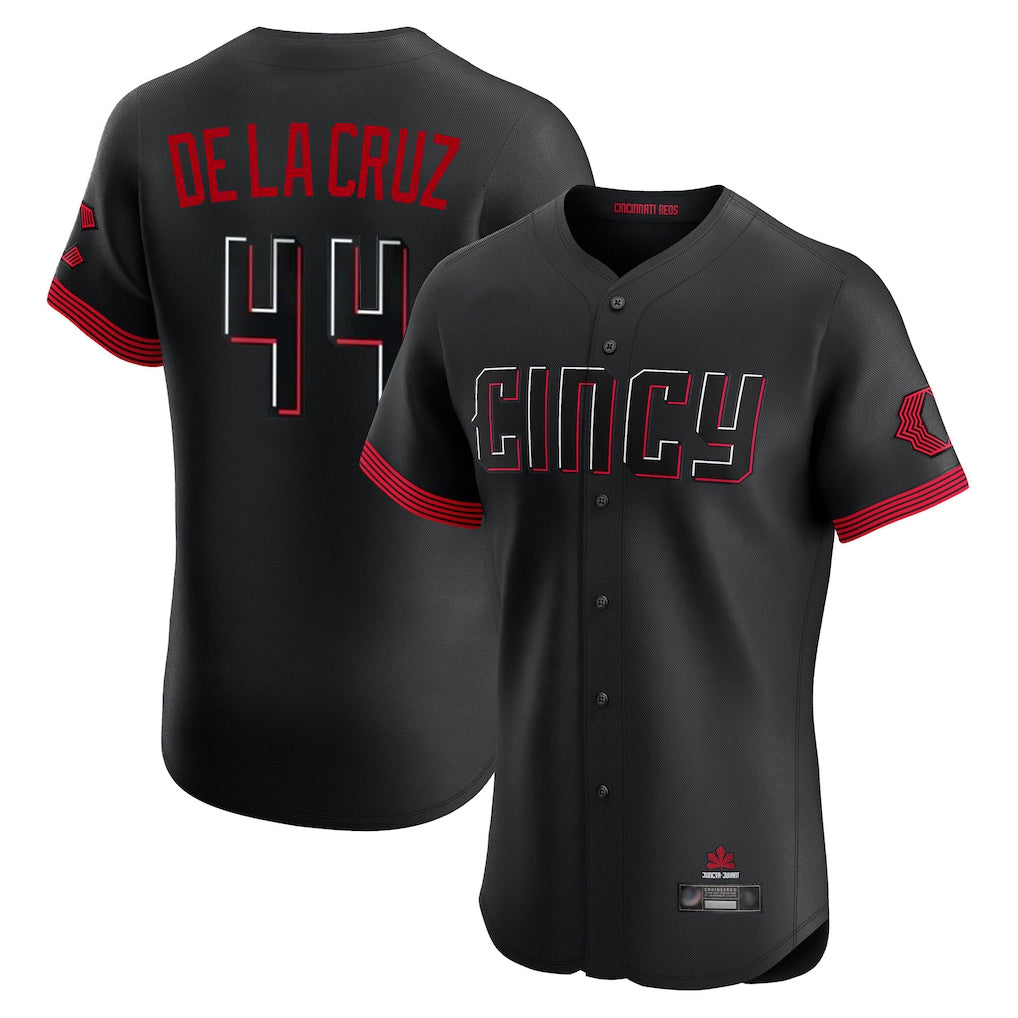 Vanessashop C.Reds #44 Elly De La Cruz Player Black City Connect Limited Elite Home Stitched Jerseys