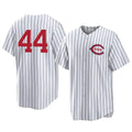 Vanessashop C.Reds #44 Elly De La Cruz Player White Stripe Field of Dreams Game Home Stitched Jerseys