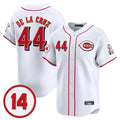 Vanessashop C.Reds #44 Elly De La Cruz Player White Vapor Premier Limited Home Stitched Jerseys