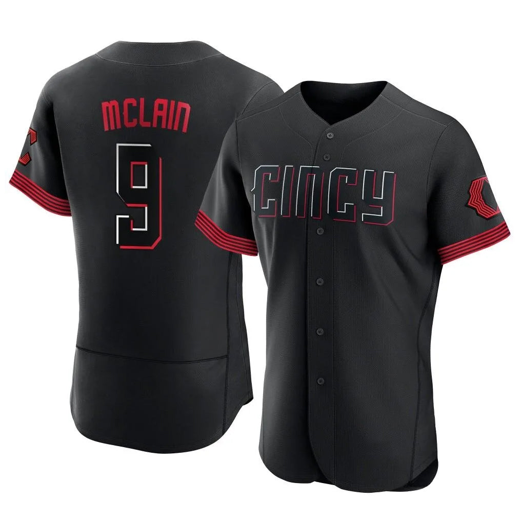 Vanessashop C.Reds #9 Matt McLain Player Black City Connect Limited Elite Home Stitched Jerseys