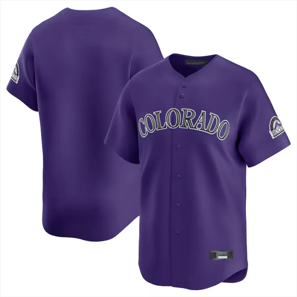 Vanessashop C.Rockies Purple Limited Home Blank Player Stitched Jerseys