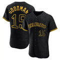 Vanessashop C.Rockies #15 Hunter Goodman Player Black Snake Skin City Limited Elite Home Stitched Jerseys