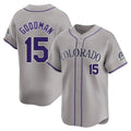 Vanessashop C.Rockies #15 Hunter Goodman Player Gray Limited Home Stitched Jerseys