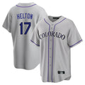 Vanessashop C.Rockies #17 Todd Helton Player Gray Game Home Stitched Jerseys
