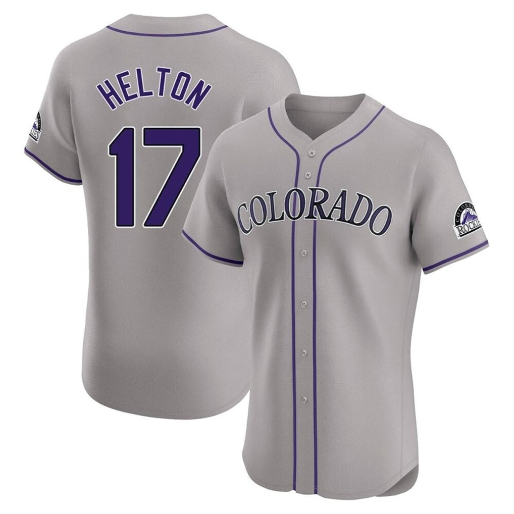 Vanessashop C.Rockies #17 Todd Helton Player Gray Limited Elite Home Stitched Jerseys