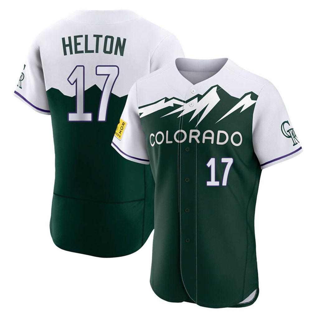 Vanessashop C.Rockies #17 Todd Helton Player Green City Connect Limited Elite Home Stitched Jerseys