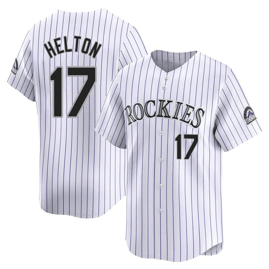 Vanessashop C.Rockies #17 Todd Helton Player White Limited Home Stitched Jerseys