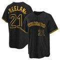 Vanessashop C.Rockies #21 Kyle Freeland Player Black Snake Skin City Home Game Stitched Jerseys