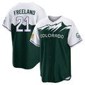 Vanessashop C.Rockies #21 Kyle Freeland Player Green City Connect Home Game Stitched Jerseys