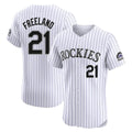 Vanessashop C.Rockies #21 Kyle Freeland Player White Limited Elite Home Stitched Jerseys