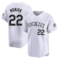 Vanessashop C.Rockies #22 Mickey Moniak Player White Limited Home Stitched Jerseys