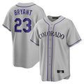 Vanessashop C.Rockies #23 Kris Bryant Player Gray Game Home Stitched Jerseys