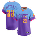 Vanessashop C.Rockies #23 Kris Bryant Player Purple-Light Blue City Connect Limited Home T-shirt Stitched Jerseys