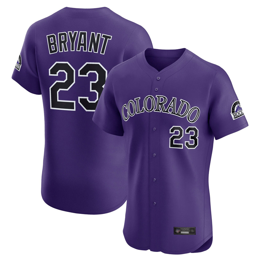 Vanessashop C.Rockies #23 Kris Bryant Player Purple Limited Elite Home Stitched Jerseys