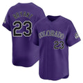 Vanessashop C.Rockies #23 Kris Bryant Player Purple Limited Home Stitched Jerseys