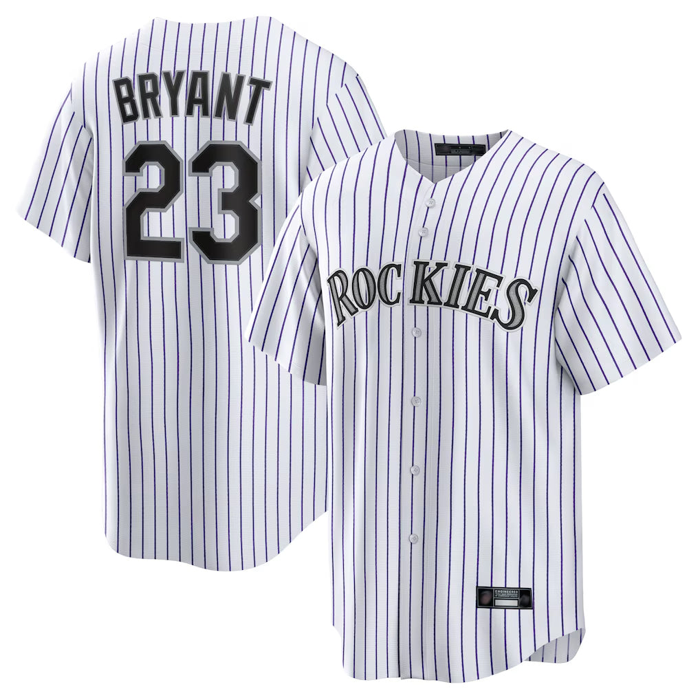 Vanessashop C.Rockies #23 Kris Bryant Player White Game Home Stitched Jerseys