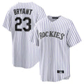 Vanessashop C.Rockies #23 Kris Bryant Player White Game Home Stitched Jerseys