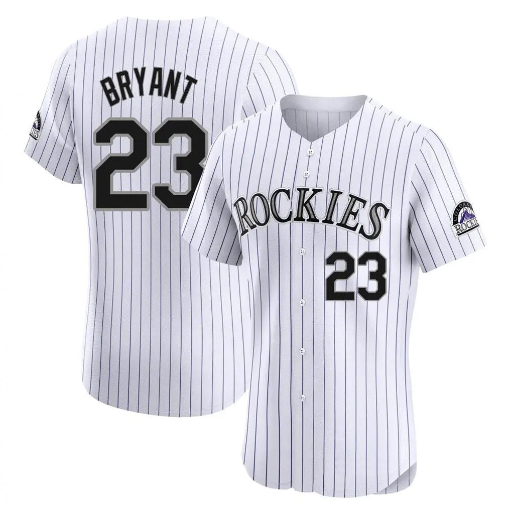 Vanessashop C.Rockies #23 Kris Bryant Player White Limited Elite Home Stitched Jerseys