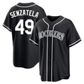 Vanessashop C.Rockies #49 Antonio Senzatela Player Black Fashion Out Home Game Stitched Jerseys