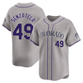 Vanessashop C.Rockies #49 Antonio Senzatela Player Gray Limited Home Stitched Jerseys