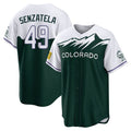 Vanessashop C.Rockies #49 Antonio Senzatela Player Green City Connect Home Game Stitched Jerseys