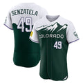 Vanessashop C.Rockies #49 Antonio Senzatela Player Green City Connect Limited Elite Home Stitched Jerseys