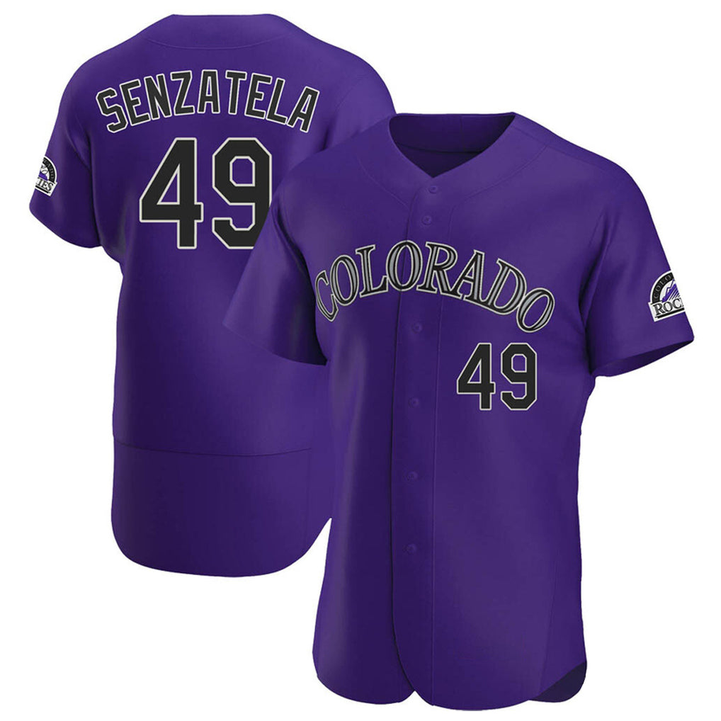 Vanessashop C.Rockies #49 Antonio Senzatela Player Purple Limited Elite Home Stitched Jerseys