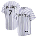 Vanessashop C.Rockies #7 Matt Holliday Player White Game Home Stitched Jerseys