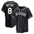 Vanessashop C.Rockies #8 Ryan Ritter Player Black Fashion Out Home Game Stitched Jerseys