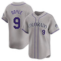 Vanessashop C.Rockies #9 Brenton Doyle Player Gray Limited Home Stitched Jerseys