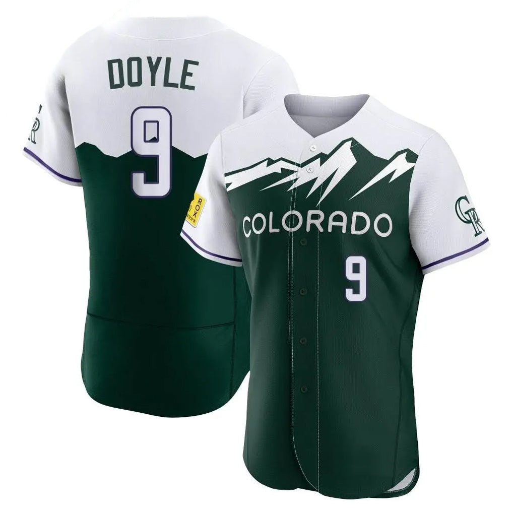 Vanessashop C.Rockies #9 Brenton Doyle Player Green City Connect Limited Elite Home Stitched Jerseys